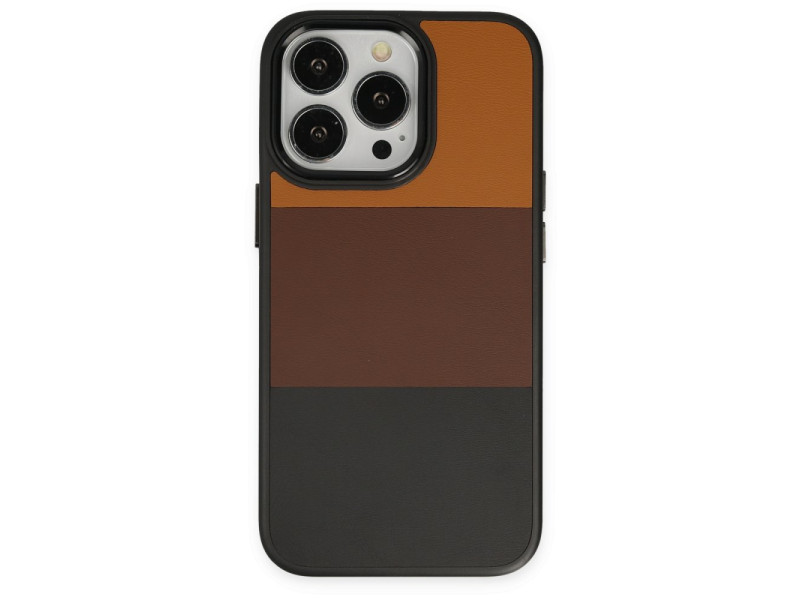 Newface iPhone 14 Pro Max Kılıf King Kapak - Taba-Siyah