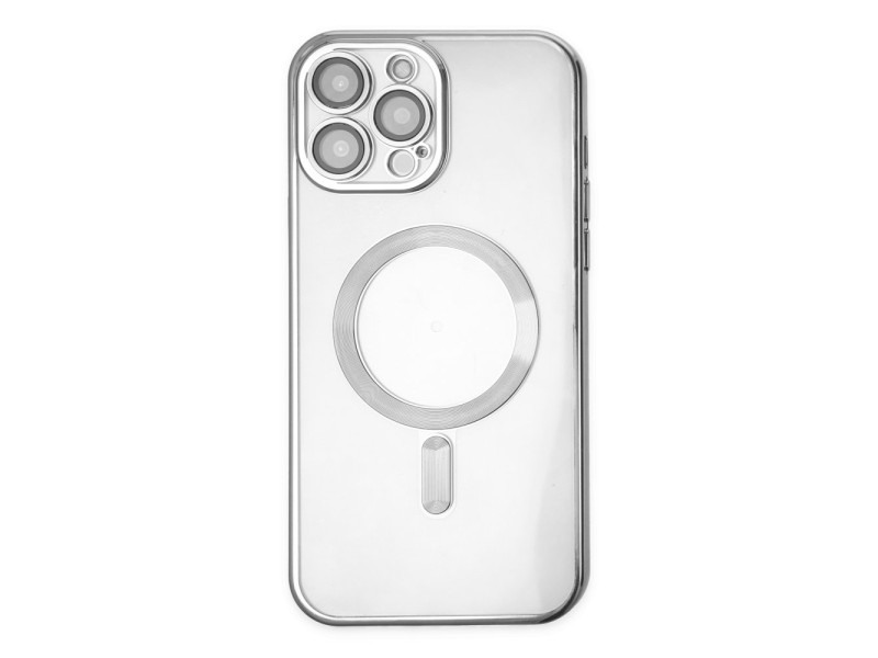 Newface iPhone 14 Pro Max Kılıf Kross Magneticsafe Kapak - Gümüş