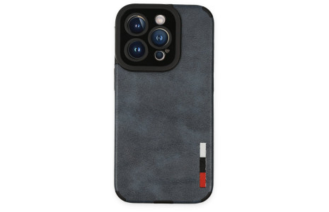 Newface iPhone 14 Pro Max Kılıf Loop Deri Silikon - Lacivert