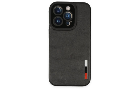 Newface iPhone 14 Pro Max Kılıf Loop Deri Silikon - Siyah
