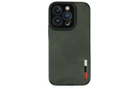 Newface iPhone 14 Pro Max Kılıf Loop Deri Silikon - Yeşil