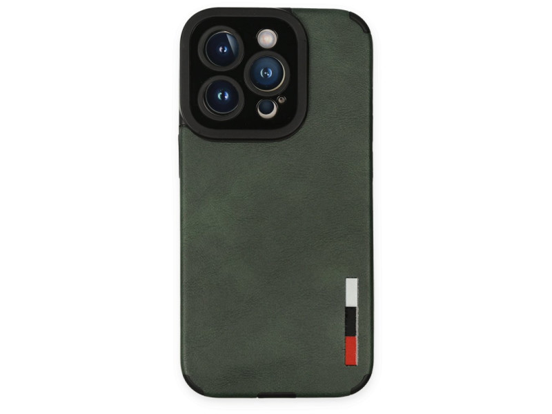 Newface iPhone 14 Pro Max Kılıf Loop Deri Silikon - Yeşil