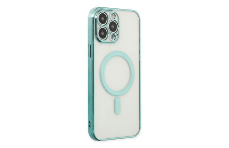 Newface iPhone 14 Pro Max Kılıf Magneticsafe Lazer Silikon - Haki Yeşil