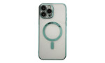 Newface iPhone 14 Pro Max Kılıf Magneticsafe Lazer Silikon - Haki Yeşil