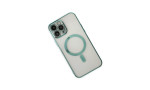 Newface iPhone 14 Pro Max Kılıf Magneticsafe Lazer Silikon - Haki Yeşil