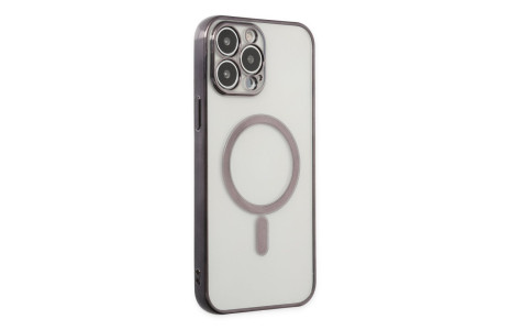 Newface iPhone 14 Pro Max Kılıf Magneticsafe Lazer Silikon - Siyah