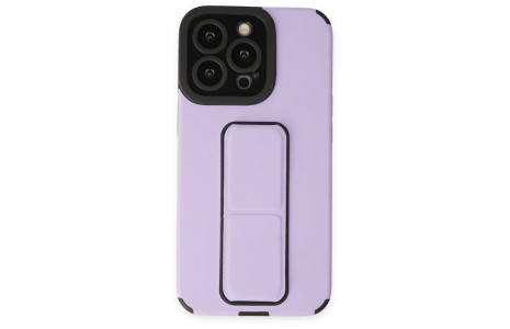 Newface iPhone 14 Pro Max Kılıf Mega Standlı Silikon - Lila