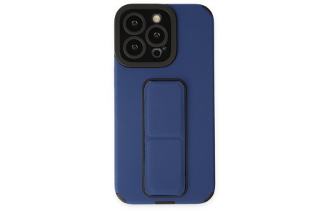 Newface iPhone 14 Pro Max Kılıf Mega Standlı Silikon - Mavi