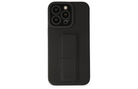 Newface iPhone 14 Pro Max Kılıf Mega Standlı Silikon - Siyah