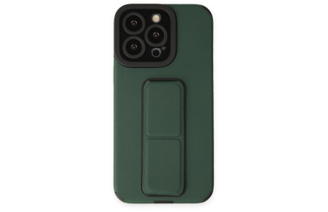 Newface iPhone 14 Pro Max Kılıf Mega Standlı Silikon - Yeşil