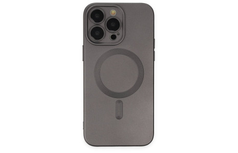 Newface iPhone 14 Pro Max Kılıf Moshi Lens Magneticsafe Silikon - Füme