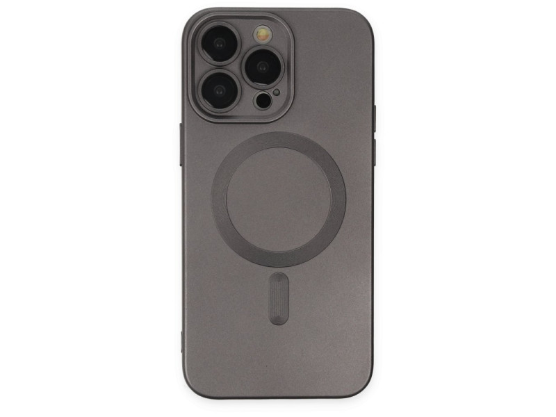 Newface iPhone 14 Pro Max Kılıf Moshi Lens Magneticsafe Silikon - Füme