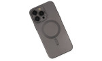 Newface iPhone 14 Pro Max Kılıf Moshi Lens Magneticsafe Silikon - Füme