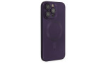 Newface iPhone 14 Pro Max Kılıf Moshi Lens Magneticsafe Silikon - Mor