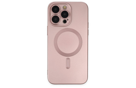 Newface iPhone 14 Pro Max Kılıf Moshi Lens Magneticsafe Silikon - Rose Gold