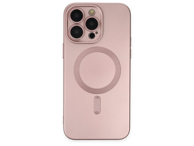 Newface iPhone 14 Pro Max Kılıf Moshi Lens Magneticsafe Silikon - Rose Gold