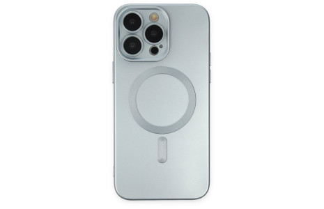 Newface iPhone 14 Pro Max Kılıf Moshi Lens Magneticsafe Silikon - Sierra Blue