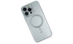 Newface iPhone 14 Pro Max Kılıf Moshi Lens Magneticsafe Silikon - Sierra Blue