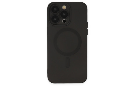 Newface iPhone 14 Pro Max Kılıf Moshi Lens Magneticsafe Silikon - Siyah