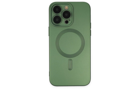 Newface iPhone 14 Pro Max Kılıf Moshi Lens Magneticsafe Silikon - Yeşil