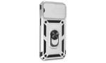 Newface iPhone 14 Pro Max Kılıf Pars Lens Yüzüklü Silikon - Gümüş