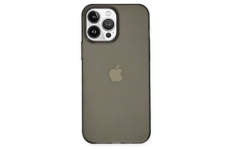 Newface iPhone 14 Pro Max Kılıf Pc Sert Şeffaf Kapak - Siyah