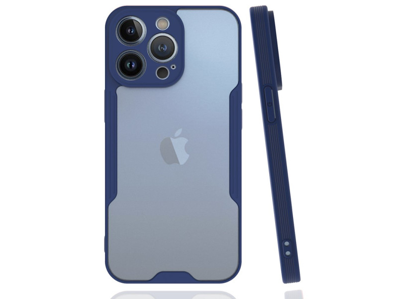 Newface iPhone 14 Pro Max Kılıf Platin Silikon - Lacivert