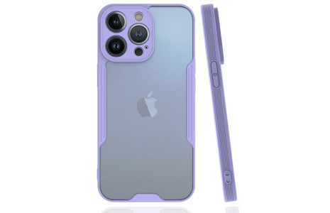 Newface iPhone 14 Pro Max Kılıf Platin Silikon - Lila