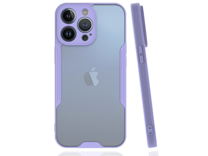 Newface iPhone 14 Pro Max Kılıf Platin Silikon - Lila