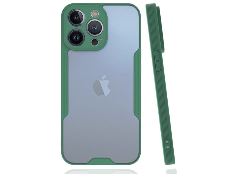 Newface iPhone 14 Pro Max Kılıf Platin Silikon - Yeşil