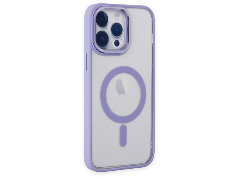 Newface iPhone 14 Pro Max Kılıf Room Magneticsafe Silikon - Lila