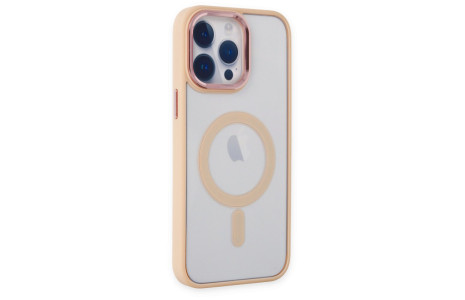 Newface iPhone 14 Pro Max Kılıf Room Magneticsafe Silikon - Pudra