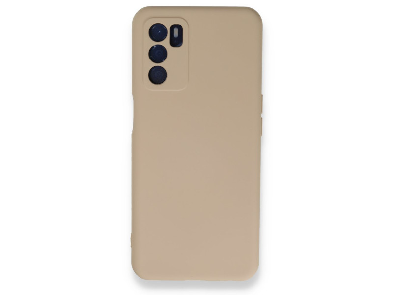 Newface Oppo A55 Kılıf Nano içi Kadife Silikon - Pudra