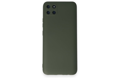 Newface Realme C11 Kılıf Nano içi Kadife Silikon - Koyu Yeşil