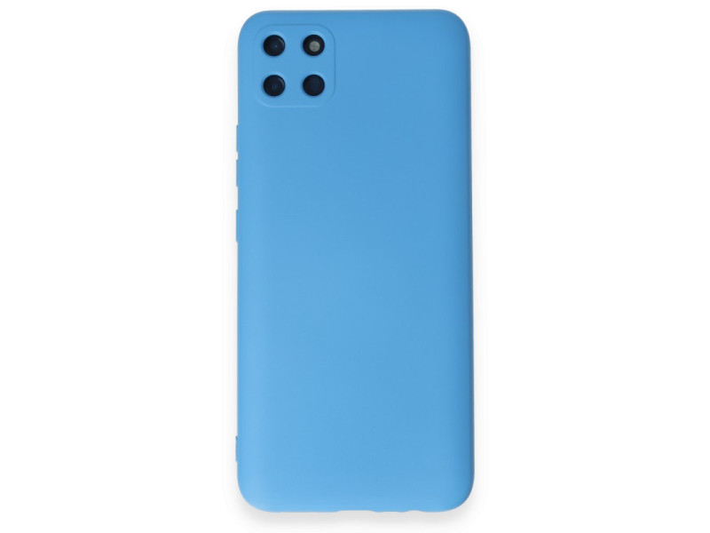 Newface Realme C11 Kılıf Nano içi Kadife Silikon - Mavi