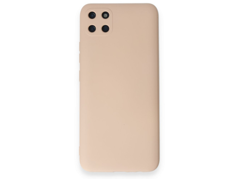 Newface Realme C11 Kılıf Nano içi Kadife Silikon - Pudra