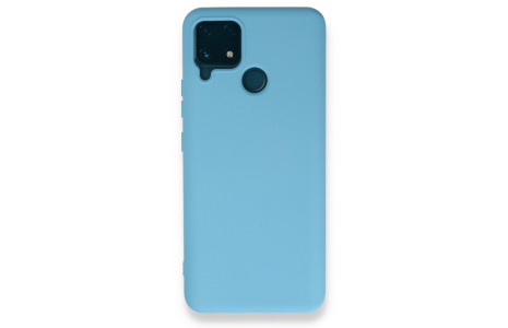 Newface Realme C25s Kılıf Nano içi Kadife Silikon - Mavi