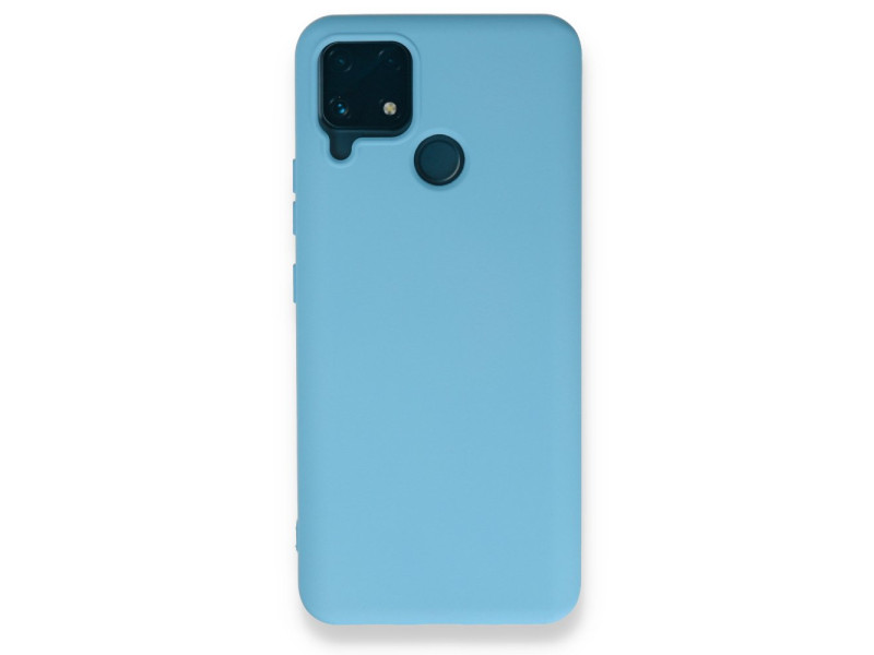 Newface Realme C25s Kılıf Nano içi Kadife Silikon - Mavi