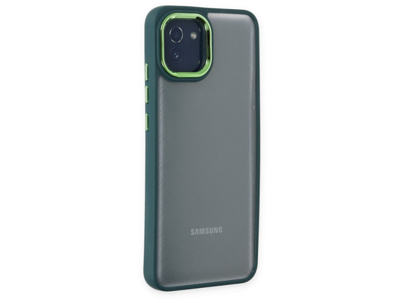 Newface Samsung Galaxy A03 Kılıf Dora Kapak - Haki Yeşil
