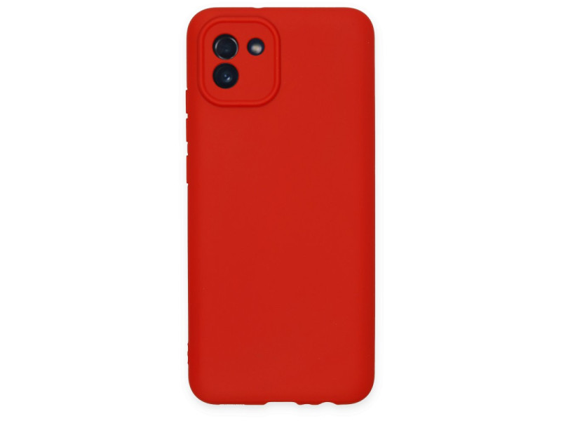 Newface Samsung Galaxy A03 Kılıf First Silikon - Kırmızı