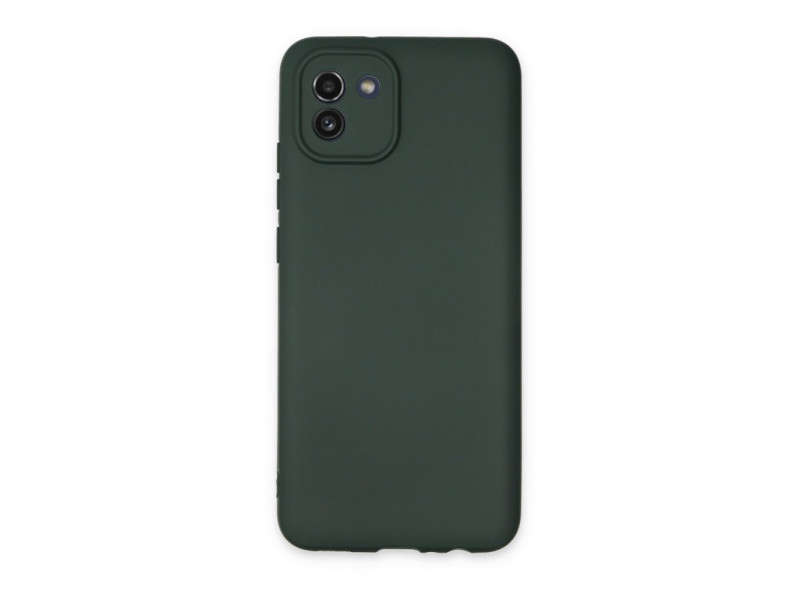 Newface Samsung Galaxy A03 Kılıf First Silikon - Koyu Yeşil