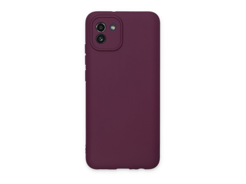 Newface Samsung Galaxy A03 Kılıf First Silikon - Mürdüm