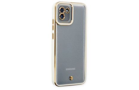 Newface Samsung Galaxy A03 Kılıf Liva Lens Silikon - Beyaz