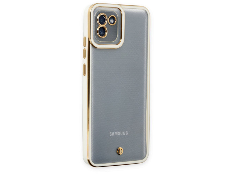 Newface Samsung Galaxy A03 Kılıf Liva Lens Silikon - Beyaz