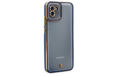 Newface Samsung Galaxy A03 Kılıf Liva Lens Silikon - Mavi
