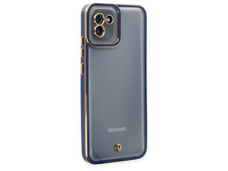 Newface Samsung Galaxy A03 Kılıf Liva Lens Silikon - Mavi