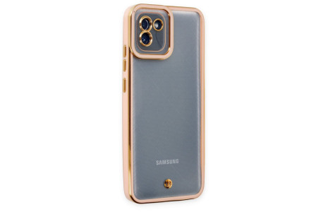 Newface Samsung Galaxy A03 Kılıf Liva Lens Silikon - Rose