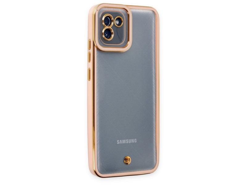 Newface Samsung Galaxy A03 Kılıf Liva Lens Silikon - Rose