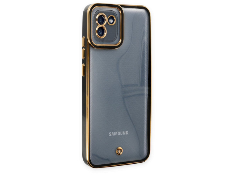 Newface Samsung Galaxy A03 Kılıf Liva Lens Silikon - Siyah