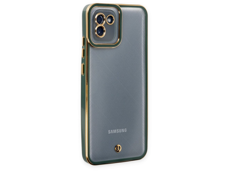 Newface Samsung Galaxy A03 Kılıf Liva Lens Silikon - Yeşil